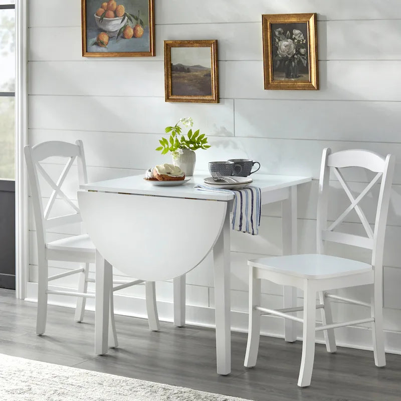 Simple Living Essgruppe im Landhausstil mit Klapptisch, 3-teilig