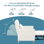 Aukfa Sleeper Chair Bed Convertible Single Sofa Chair with Pillow
