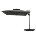 MAISON ARTS parasol boczny 12 FT z automatycznym podnośnikiem hydraulicznym, aluminiowym masztem i obrotem o 360 stopni