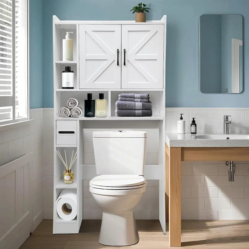 Aufbewahrungsschrank über der Toilette, wasserdichte Badezimmerregale