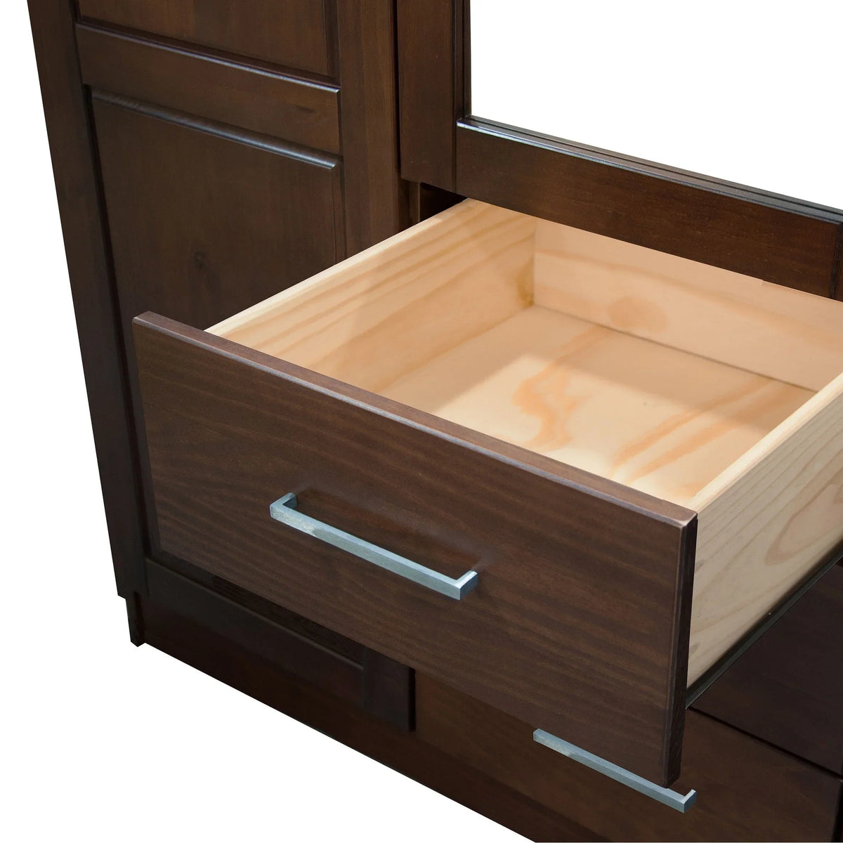 Palace Imports Cosmo-kledingkast met 3 deuren van 100% massief hout, met deuren van massief hout of spiegeldeuren