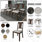 Klasyczny drewniany zestaw jadalniany CraftPorch, 7-elementowy