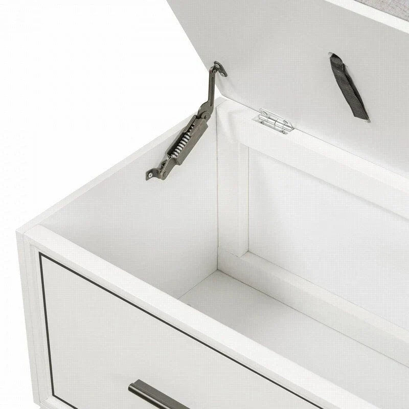 Schuhbank mit abnehmbarem Kissen und verstecktem Stauraum für Ordnung im Eingangsbereich und Wohnzimmer