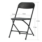 10er-Pack Klappstühle aus Kunststoff, Tragfähigkeit 350lb, für Veranstaltungen, Büro, Hochzeiten, Partys, Picknicks, Küche und Essbereich