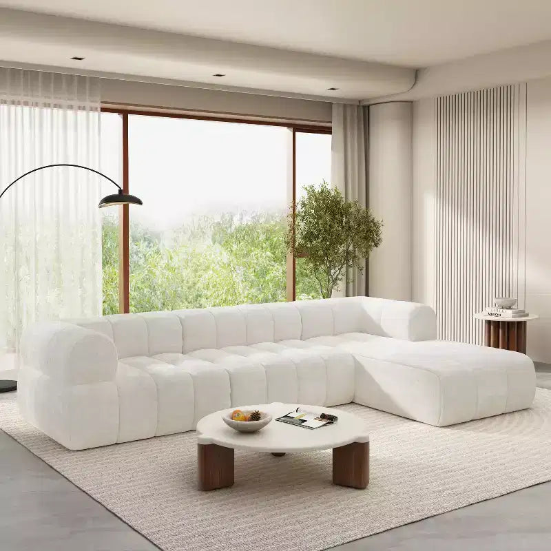 Nowoczesna narożna sofa segmentowa w kształcie litery L Christopher Knight Home Keri 122 z pianką o wysokiej gęstości i niskim oparciem