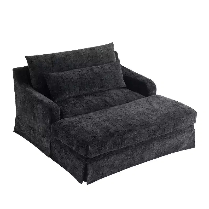 Extra diepe slaapfauteuil van chenille van Polibi