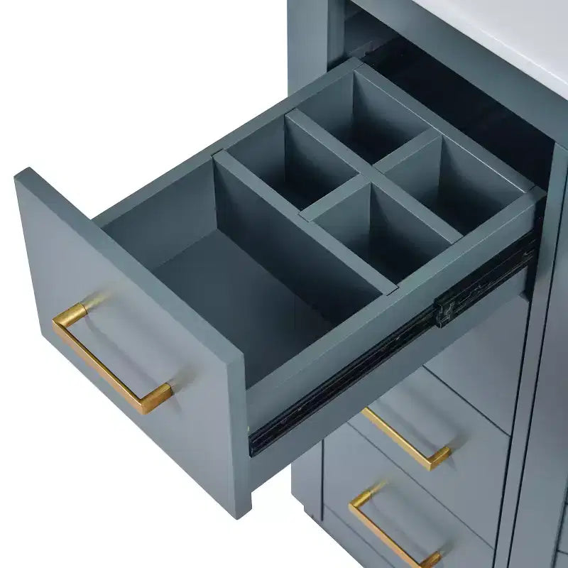 30 Badezimmer-Waschtischunterschrank mit einem Waschbecken, Schrank und 3 Schubladen ??Schwarz / Blau / Grün / Indigo / Weiß