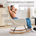 Fauteuil à bascule pour chambre de bébé, fauteuil à glissière pour le salon et l'allaitement, fauteuils d'appoint confortables pour chambre, fauteuils d'intérieur rembourrés en peluche effet teddy