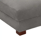 Moderne extra grote poef van ribfluweel
