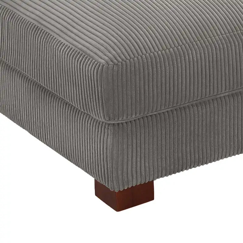 Moderne extra grote poef van ribfluweel
