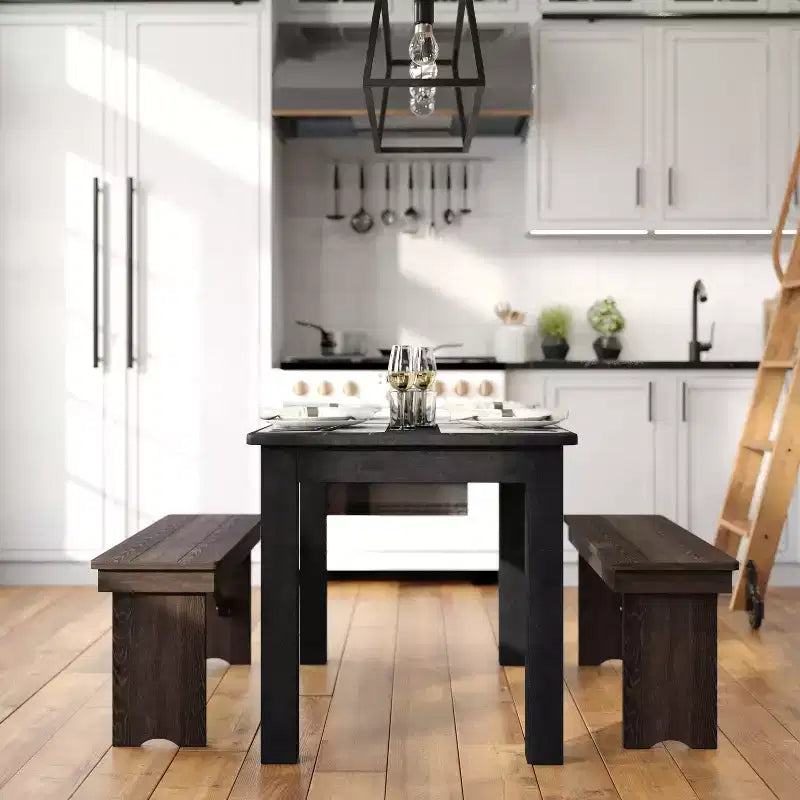 Flash Furniture, rechteckiger Farm-Esstisch aus massivem Kiefernholz, 46 x 30