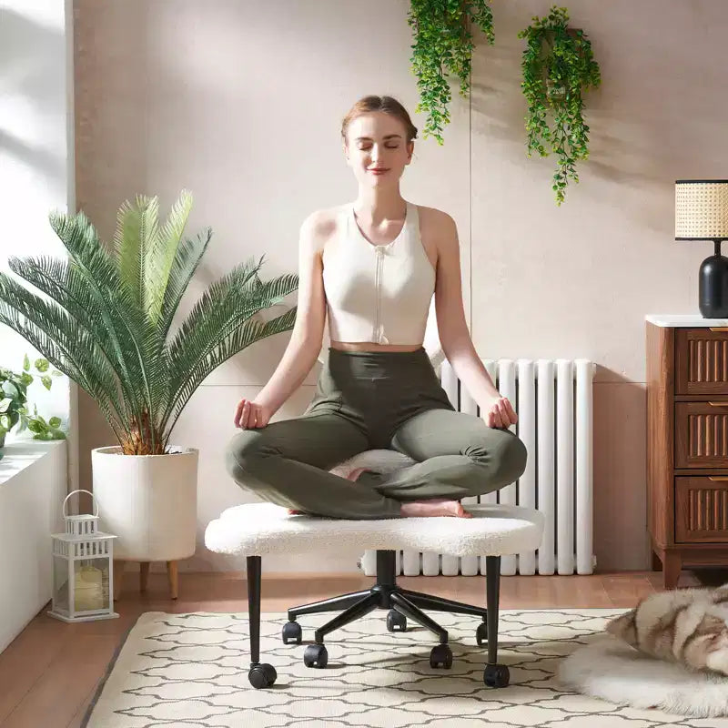 Ergonomiczne krzesło biurowe Pinmoco z siedziskiem na krzyż, regulacją wysokości, obrotem 360, podparciem lędźwiowym, do pracy i biura, dla osób z ADHD