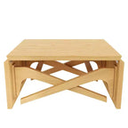 Table basse 2-en-1, table de salle à manger extensible, table à hauteur réglable pour la maison et le bureau, gain de place - ModernLuxe