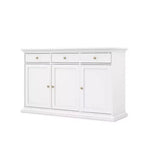 Tvilum, buffet avec 3 portes et 3 tiroirs, blanc