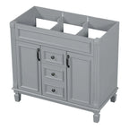 36'' Modern Bathroom Vanity with Top Sink and Mirror Cabinet,2 Doors and 2 Drawers
