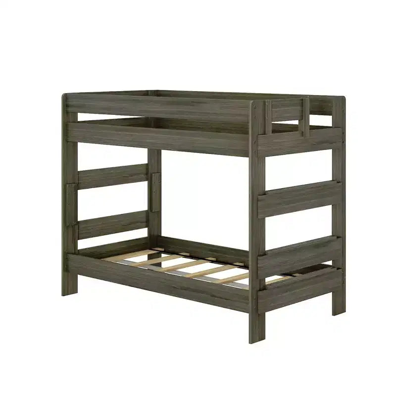 Plank+Beam massief houten stapelbed in landelijke stijl, voor volwassenen, met twee eenpersoonsbedden