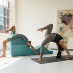 Avana Kami verstelbare chaise longue / voor yoga en massage - 2-in-1 poef met verborgen uitklapbare yogaloungestoel, microfluweel - N/A