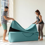 Avana Kami verstelbare chaise longue / voor yoga en massage - 2-in-1 poef met verborgen uitklapbare yogaloungestoel, microfluweel - N/A