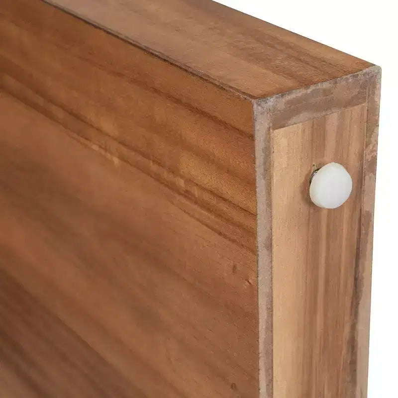 Console rustique Whisen, table d’entrée et table d’appoint avec façade de tiroir cannelée