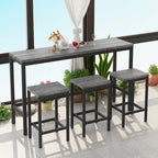 Bartisch-Set mit 3 Hockern