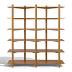 Bibliothèque Christopher Knight Home Elliot moderne en bois, étagère de rangement et d'exposition ouverte à 6 niveaux