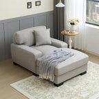 Modernes übergroßes Chaiselongue-Schlafsofa im Mid-Century-Stil mit Kissen
