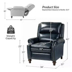2er-Set moderner Ohrensessel aus Echtleder Elisabete mit Vintage-Nagelkopfverzierung für Wohnzimmer und Schlafzimmer| ART OF LIVING DESIGNS