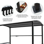 Abri de barbecue extérieur avec auvent, structure en acier, 5 ft. x 8 ft.