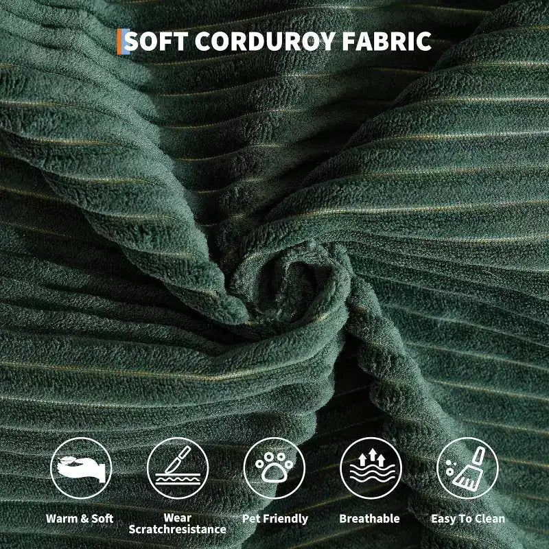 Rozkładana sofa 5 w 1, modułowa sofa do spania z sztruksu o szerokości 78.8 i solidnym stelażu, wielofunkcyjny futon do małych pomieszczeń, salonu i pokoju gościnnego