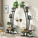 Pflanzenständer für Innenräume, sechsstufiges Blumenregal für Haus und Garten - 2er-Set
