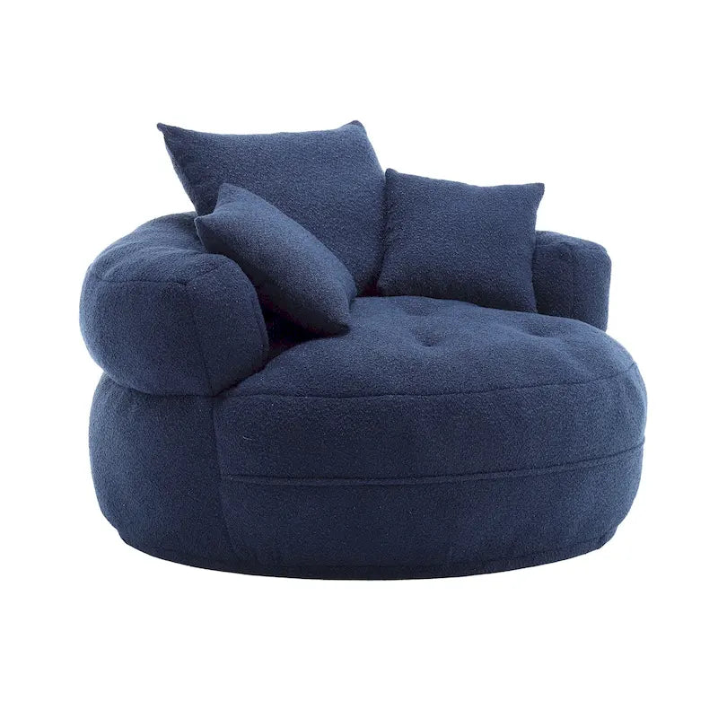 Ronde luie fauteuil ?C wit/blauw/grijs/geel/oranje rozeroze/marineblauw/groen, zitplaats voor één of twee personen