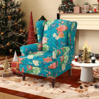 Erommy moderne fauteuil, fauteuil met hoge rugleuning, gestoffeerde eenzitsbank met knopen en houten poten voor de woonkamer