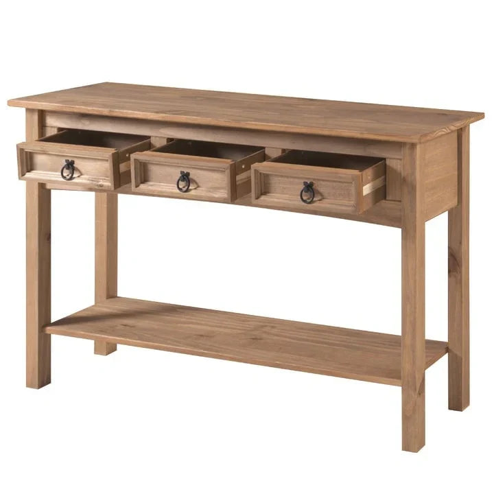 Konsolentisch aus Holz für den Flur mit 3 Schubladen Corona | Furniture Dash - N/A