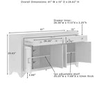 3-delige Tara-dressoir- en voorraadkastset, verweerde afwerking - Crosley