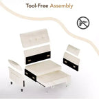 Dyonery 3-in-1-Schlafsofa, ausziehbares Schlafsofa mit Seitentasche und verstellbarer Rückenlehne, werkzeugloser Aufbau, klappbares Zweisitzersofa