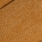 Fauteuil d'appoint pivotant en tissu chenille jaune capitonné