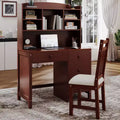 Moderner Schreibtisch aus Holz fürs Homeoffice von Okak mit Tischplatte, Stuhl und Bücherregal, Schreibtisch mit Stauraum für Jugendliche und Studierende zum Lernen und Arbeiten