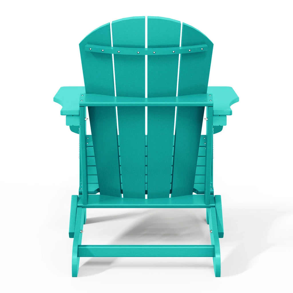 Polytrends Laguna, kleurvaste, weerbestendige, inklapbare Adirondackstoel voor buiten op het terras