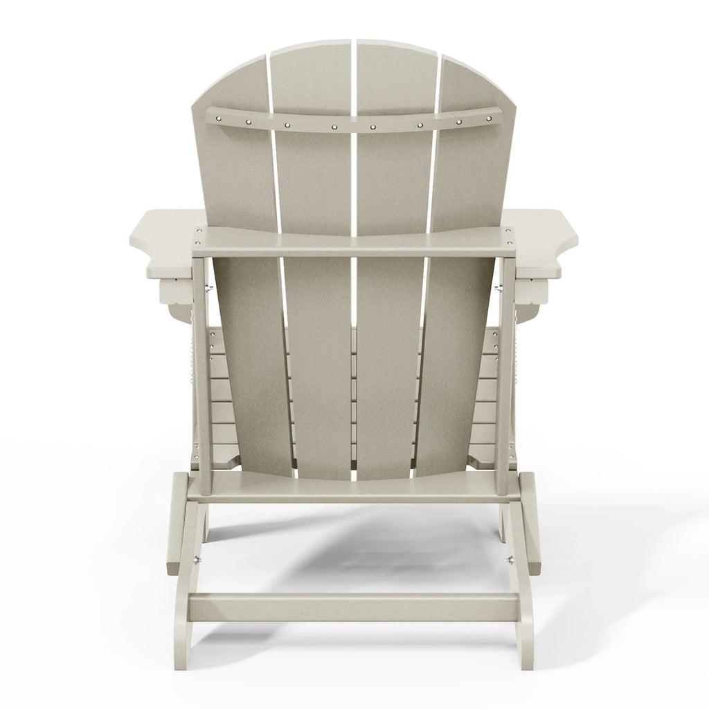 Polytrends Laguna, kleurvaste, weerbestendige, inklapbare Adirondackstoel voor buiten op het terras