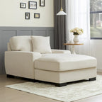 Modernes übergroßes Chaiselongue-Schlafsofa im Mid-Century-Stil mit Kissen