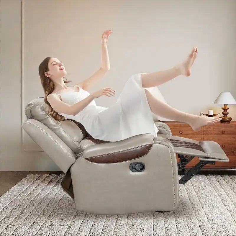 Großer Relaxsessel aus Kunstleder im amerikanischen Design für das Wohnzimmer
