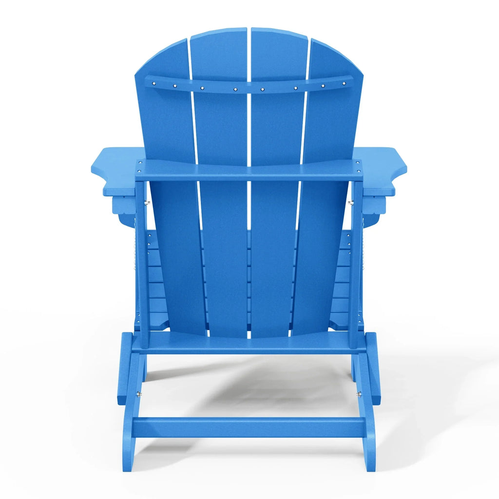 Polytrends Laguna, kleurvaste, weerbestendige, inklapbare Adirondackstoel voor buiten op het terras