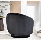 Small Milvo Velvet Swivel Barrel Chair