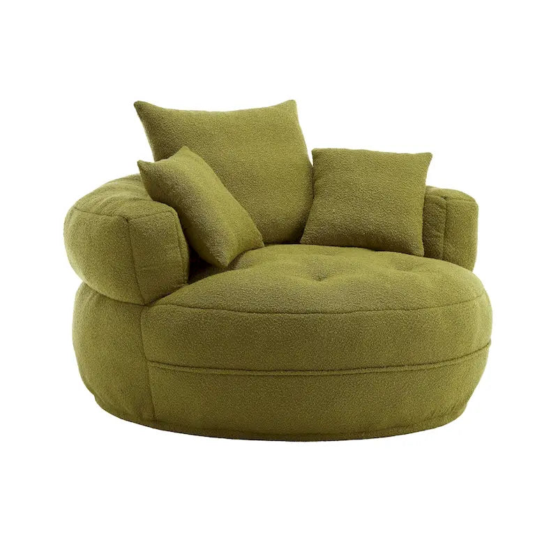 Ronde luie fauteuil ?C wit/blauw/grijs/geel/oranje rozeroze/marineblauw/groen, zitplaats voor één of twee personen