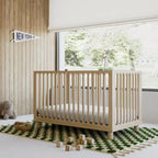 Storkcraft Sicily Deluxe 3-in-1 umbaubares Babybett mit Rausfallschutz für Kleinkinder