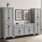 3-delige Tara-dressoir- en voorraadkastset, verweerde afwerking - Crosley