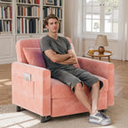 Canapé-lit convertible 3 en 1 avec réglage ajustable, fauteuil-canapé avec lit escamotable, lit pliant convertible pour le salon