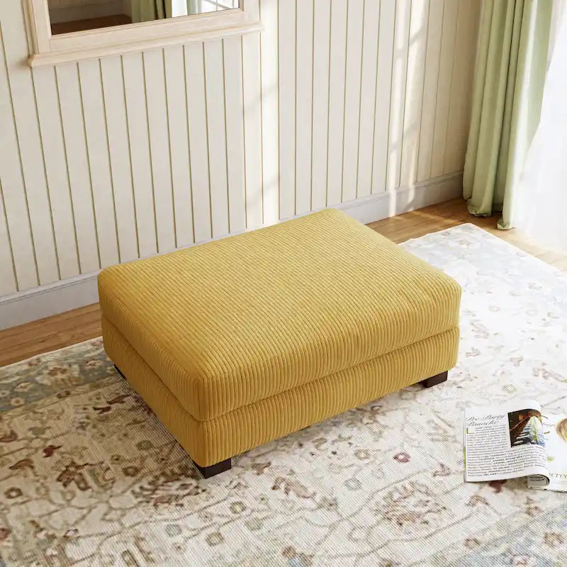 Moderne extra grote poef van ribfluweel