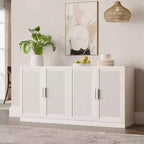 3er-Set Sideboards mit Rattan-Türen und verstellbaren Einlegeböden - 93Lx31H