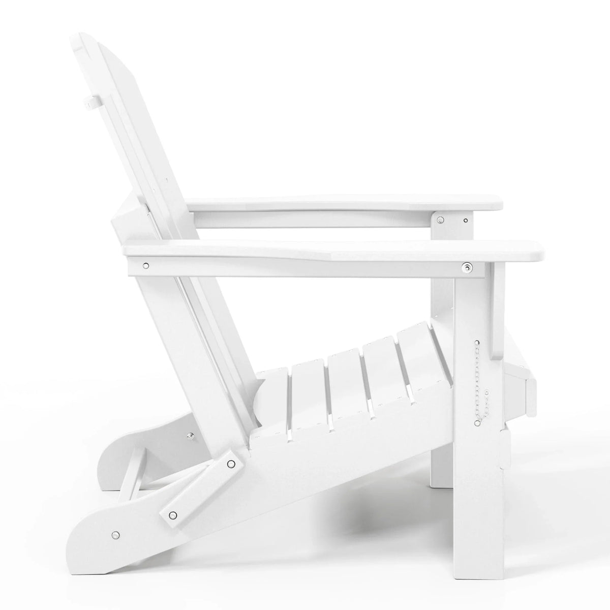 Polytrends Laguna, kleurvaste, weerbestendige, inklapbare Adirondackstoel voor buiten op het terras